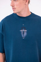 Camiseta Oversized Inside Out — INNER LIGHT (Azul Oxford)