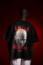 Camiseta Oversized Armagedon - Negro Oscuro