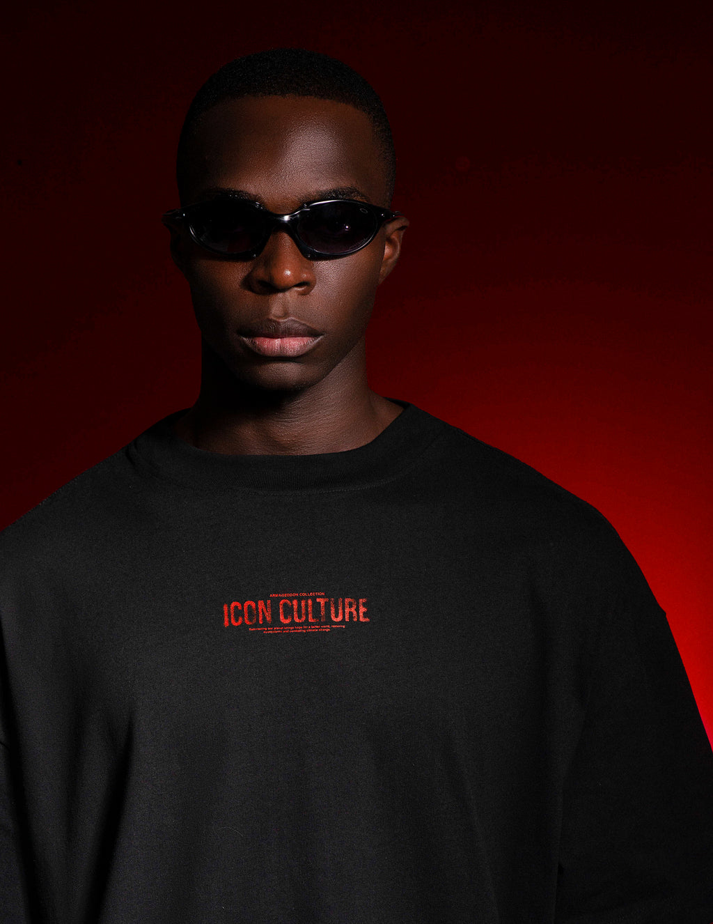 Camiseta Oversized Armagedon - Negro Oscuro