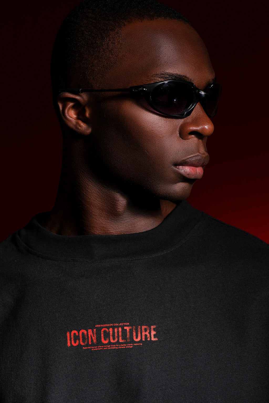 Camiseta Oversized Armagedon - Negro Oscuro