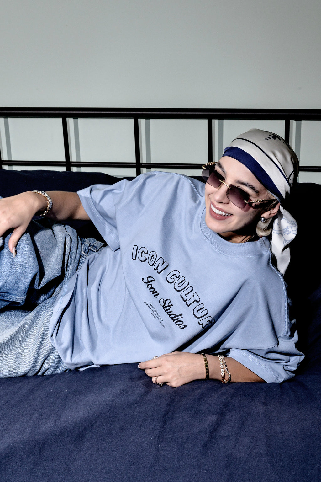 Camiseta Oversized Essentials - Azul Maya