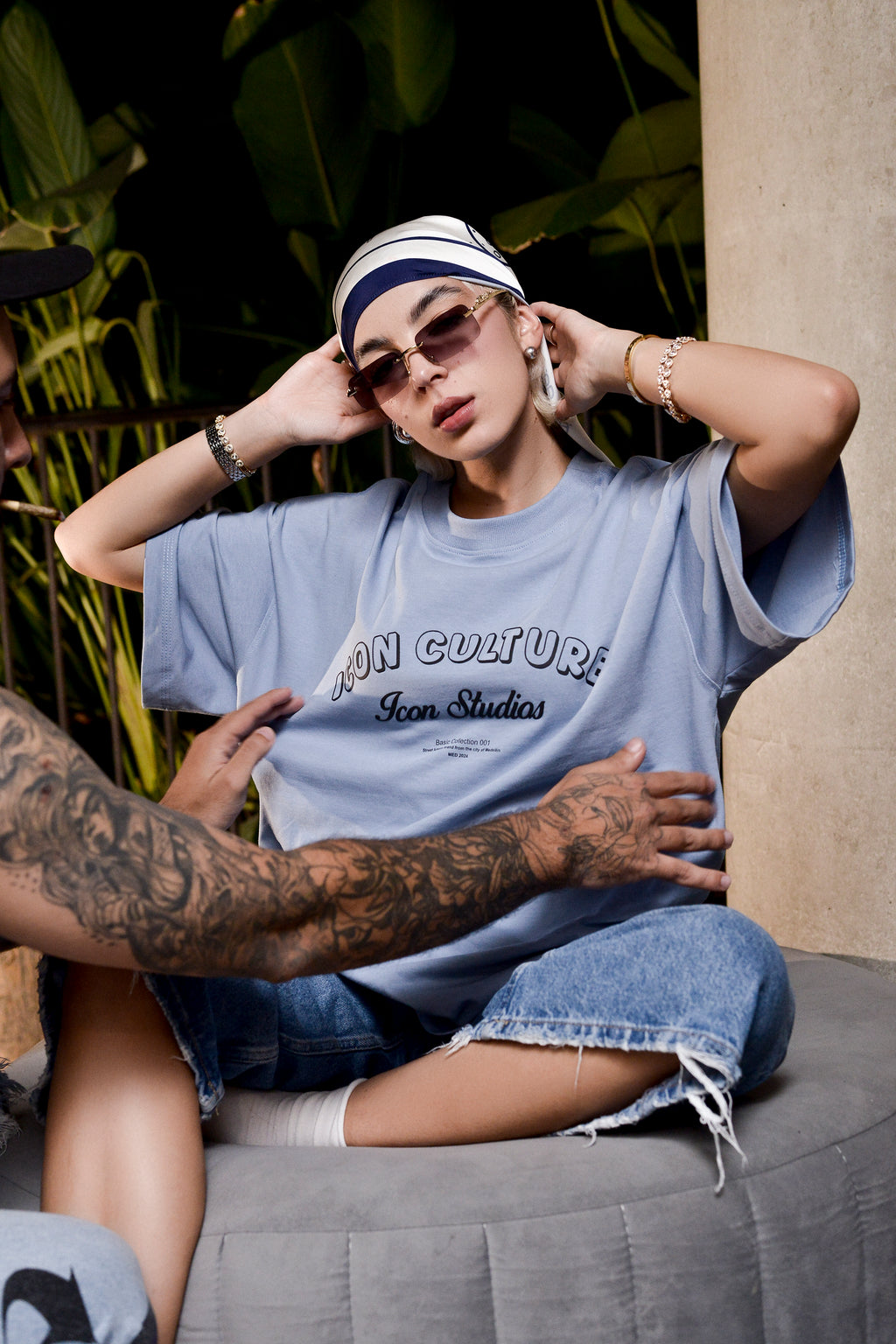 Camiseta Oversized Essentials - Azul Maya